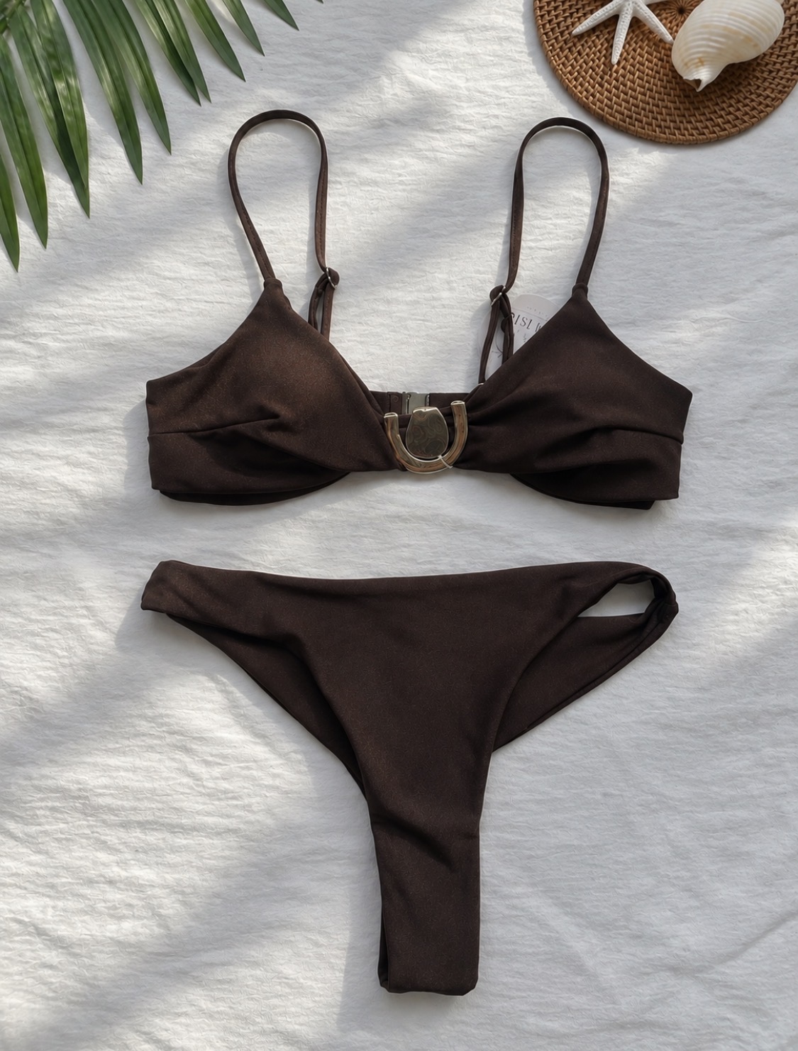 Cocoa Gold Buckle Bikini
