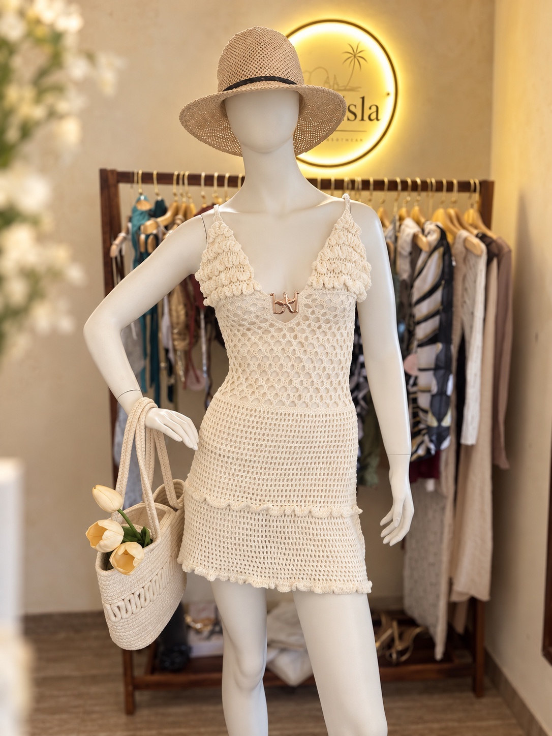 Crochet Isla Mini Dress